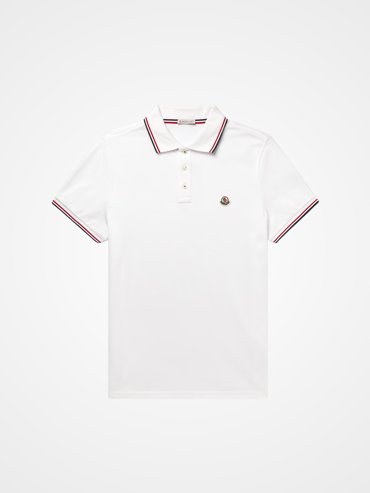 Tricolor Trimmed Piquet Polo Shirt