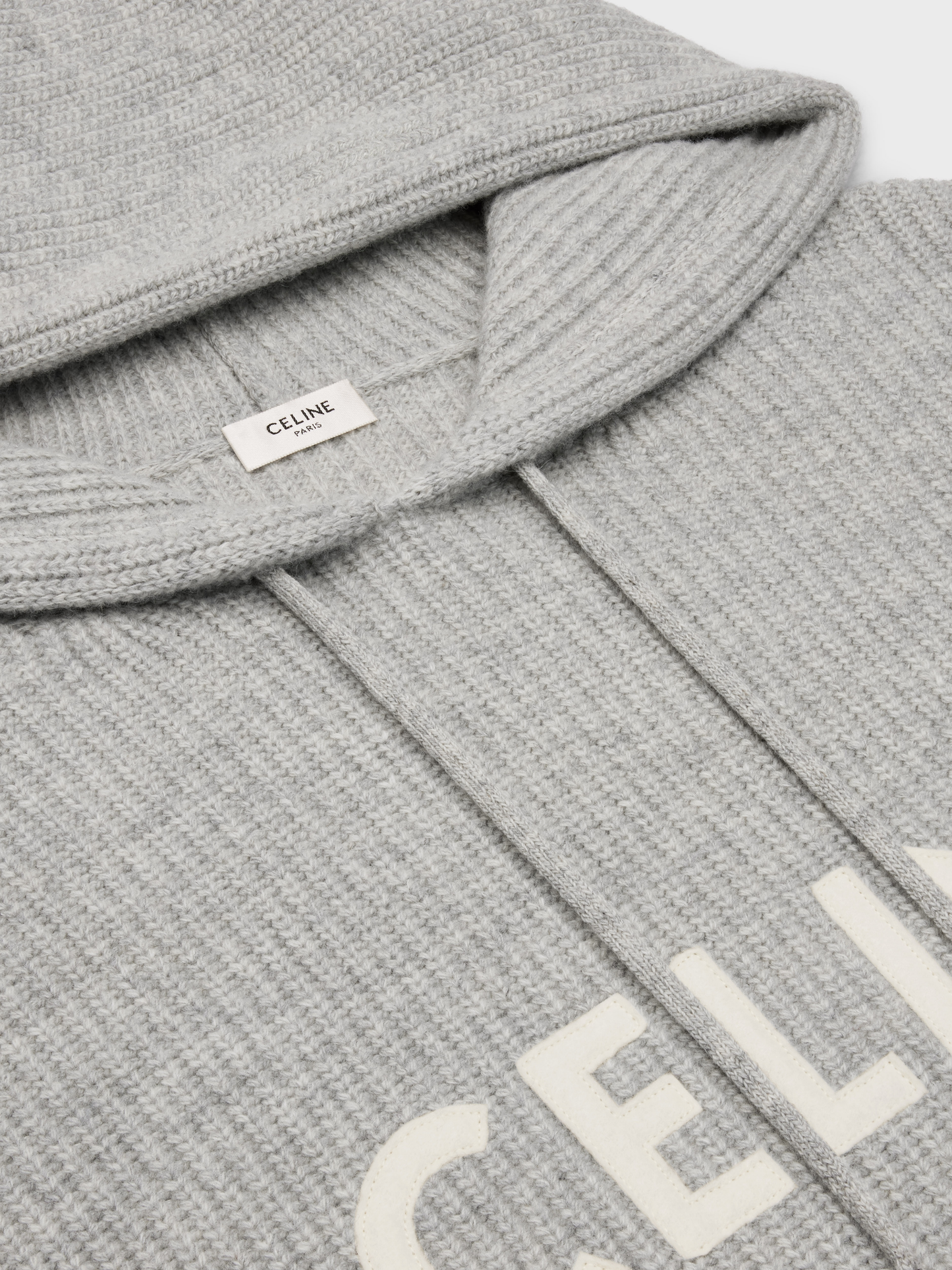 Hooded Sweater In Ribbed Wool