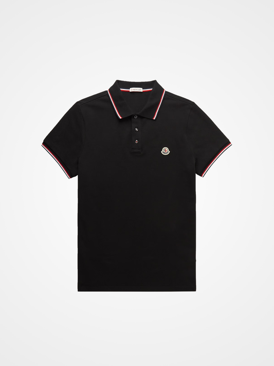 Tricolor Trimmed Piquet Polo Shirt